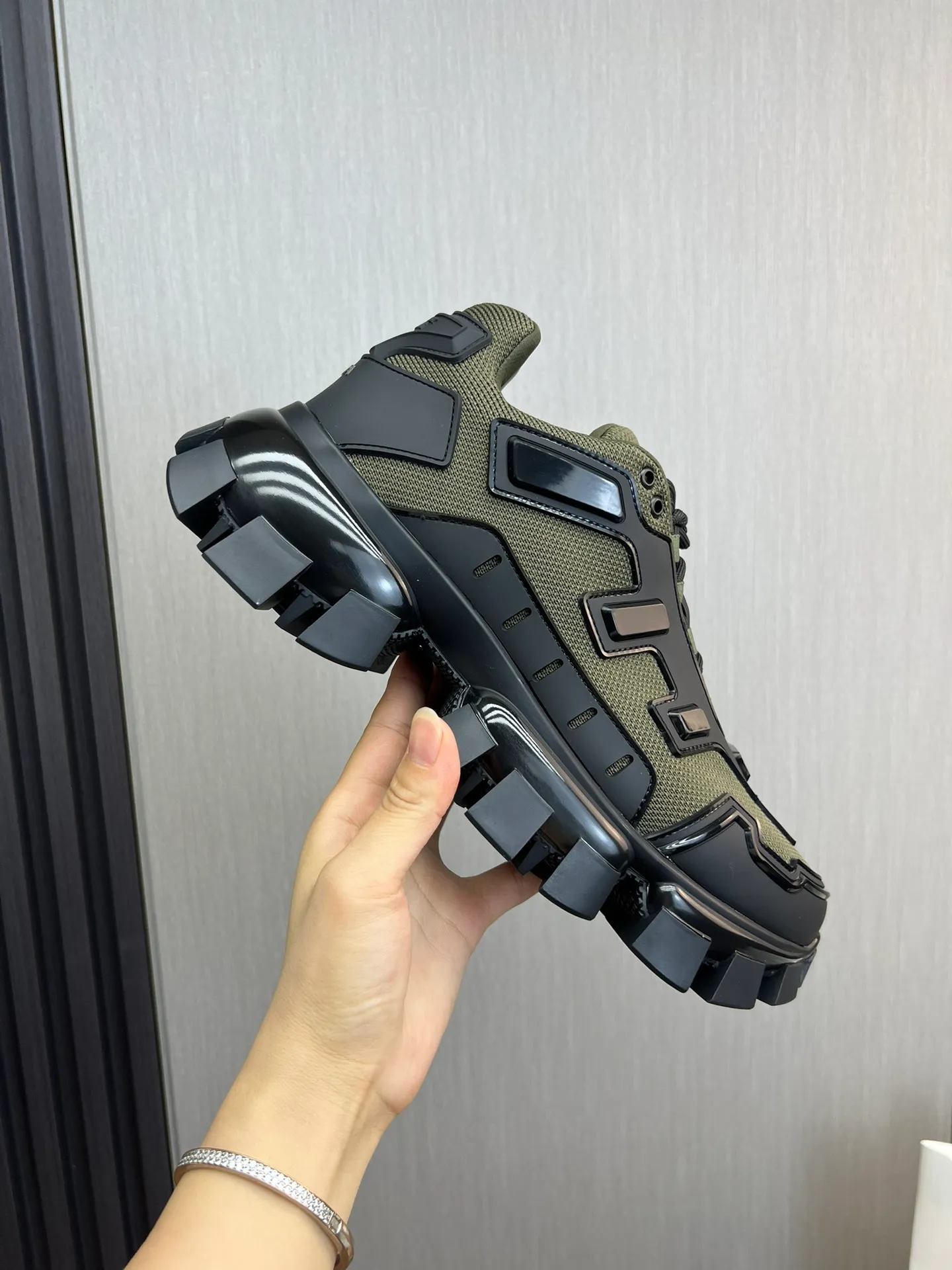 Men's shoes 💰620💰 [PRADA] Hot-selling thick-soled shoes 🔥 Available all year round ✔️Official website synchronization Original fly-knit film fabric + cowhide lining, 1⃣️:1⃣️reproduction, original sole, 38-45 (45 made to order, non-refundable)